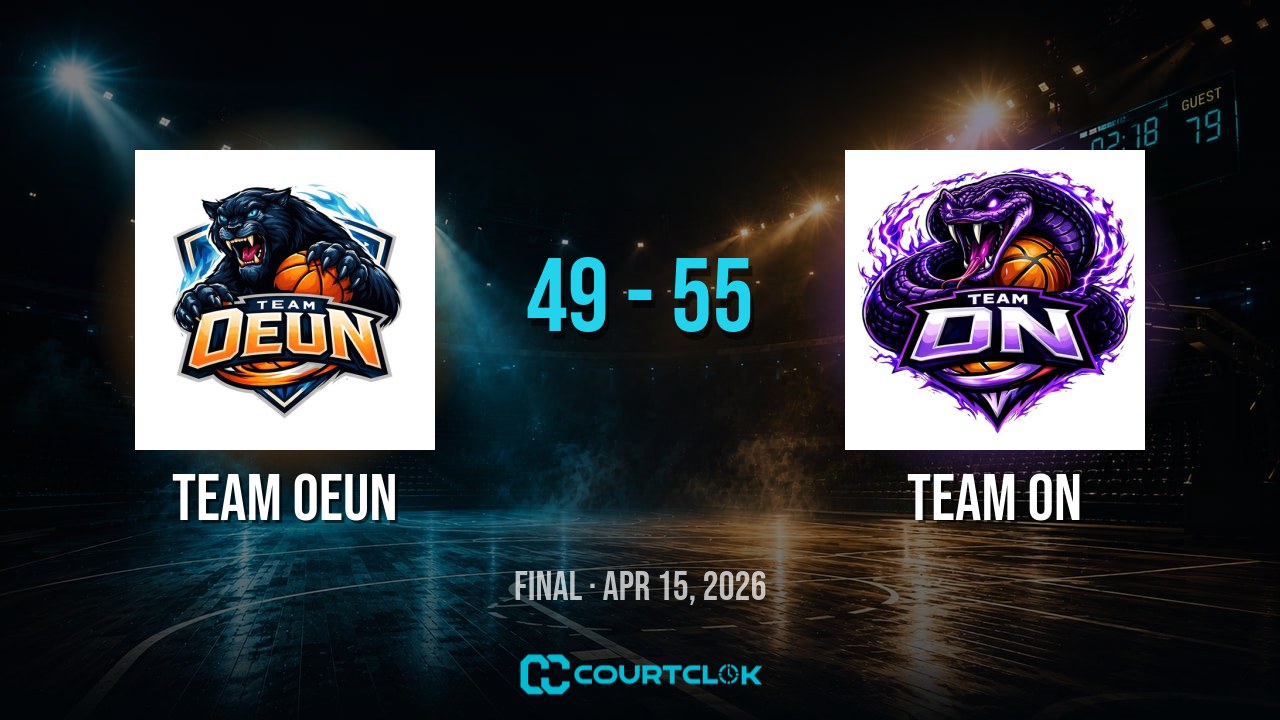 Team Oeun 49, Team On 55 — final