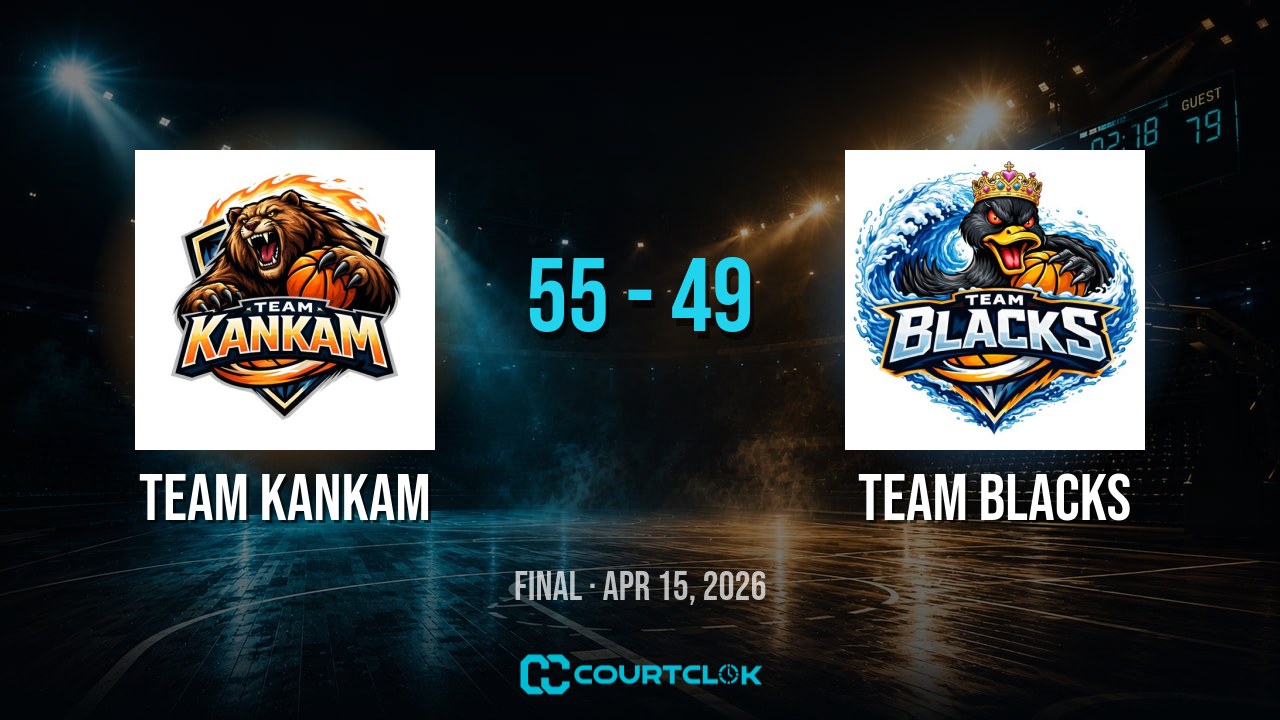 Team Kankam 55, Team Blacks 49 — final