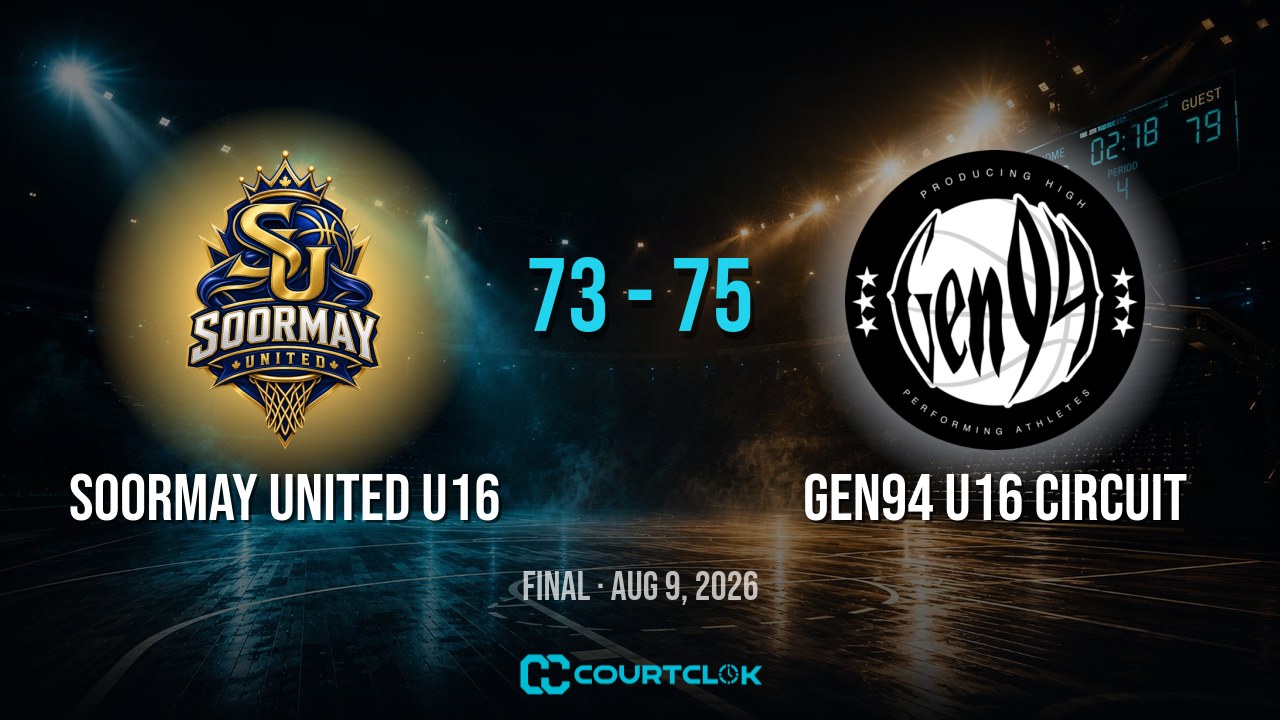 Soormay United U16 73, Gen94 U16 Circuit 75 — final
